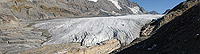 View before/after comparison photos of Kanderfirn (Bernese Alps, Swiss Alps)