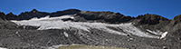 View before/after comparison photos of Mutt glacier (Valais Alps)