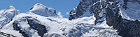 View before/after comparison photos of Schwärze glacier (Valais Alps)