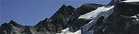View before/after comparison photos of Tälli glacier (Binntal, Valais, Swiss Alps)