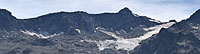 View before/after comparison photos of Taleggli glacier (Bernese Alps)