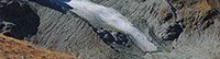 View before/after comparison photos of Turtmann glacier (Valais Alps)