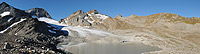 View before/after comparison photos of Witenwasseren glacier (Urner Alps, Switzerland)