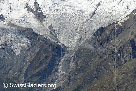 17.09.2002: Feegletscher (Walliser Alpen), Nördlicher Teil des Feegletschers
