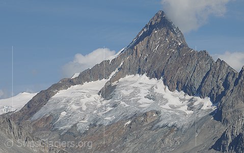 21.08.2011: Fieschergletscher (Fiesch, Wallis, Schweizer Alpen), Finsteraarhorn SW-Flanke
