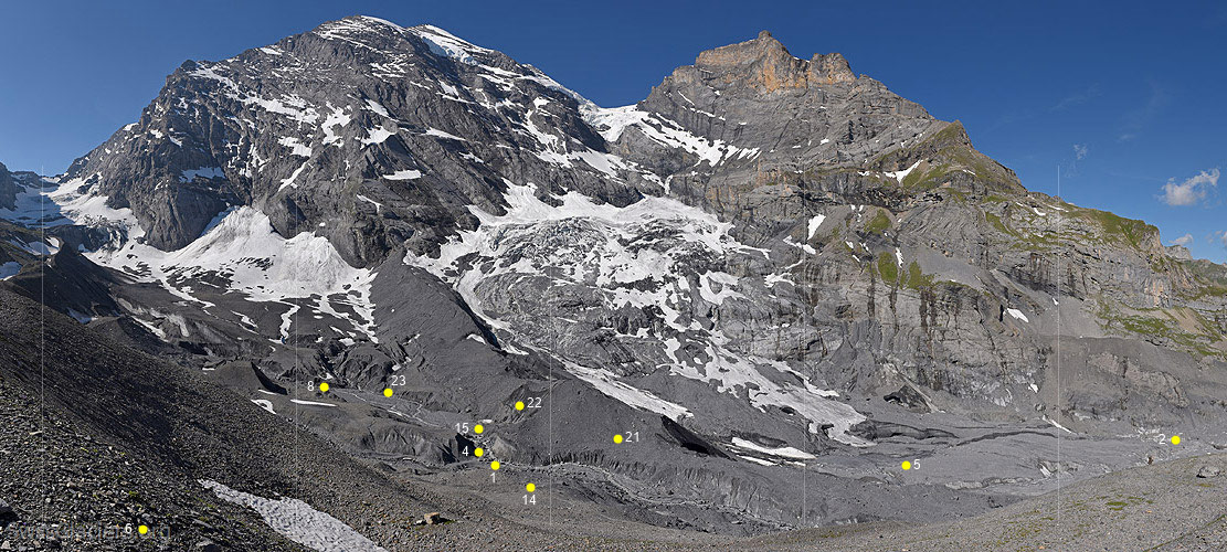 Overview photo of the Gamchi glacier.