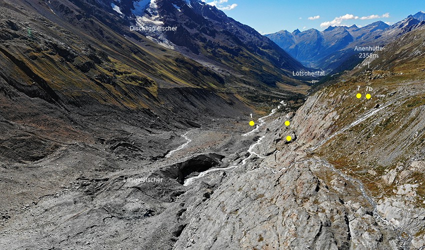 Übersichtsfoto vom Langgletscher.