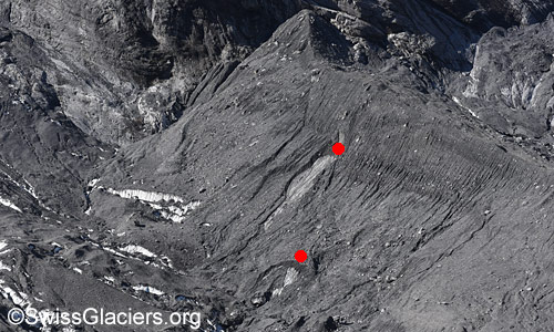 Upper part of the striking ridge between the central and northern parts of the Gamchi Glacier. Photo taken on 31 August 2025.