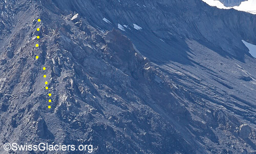 Section of the upper part of the landslide area at Spitze Stei. Photo taken on 7 September 2025.