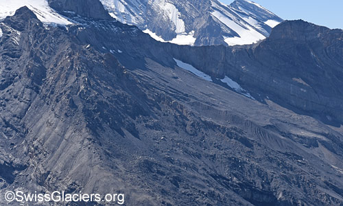 Overview of the landslide area at Spitze Stei above Kandersteg. Photo taken on 7 September 2025.