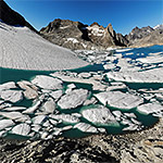 Chüebodengletscher (inkl. See) von Nordosten am 8.9.2018 (Luftaufnahme)