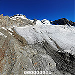 Anun glacier from the west on 8.9.2020 (aerial view)