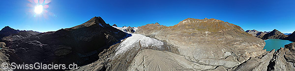 Gries glacier and Griessee (aerial photo).