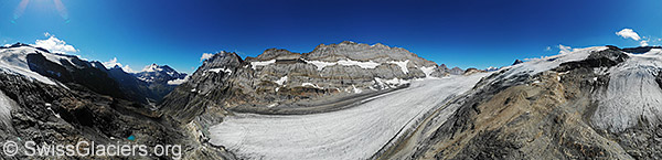 Kanderfirn, Aelpetligletscher and the Gasteretal (aerial view).