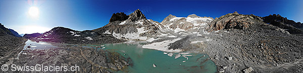 Tiefengletscher von Osten am 4.8.2019 (Luftaufnahme)