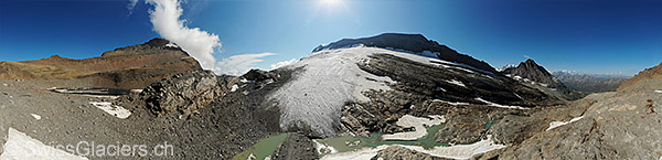 Wasenhorn, Chaltwassergletscher und Monte Leone (Luftaufnahme)