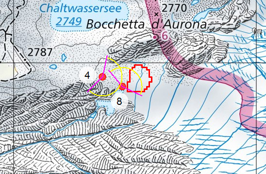 Quelle Karte: Bundesamt für Landestopografie swisstopo. Distanz von Gitter zu Gitter: 1km.