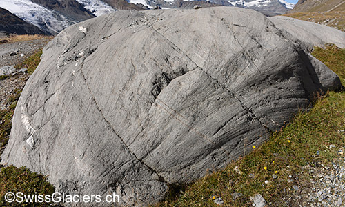 Gletscherschrammen (Gornergletscher 2019).