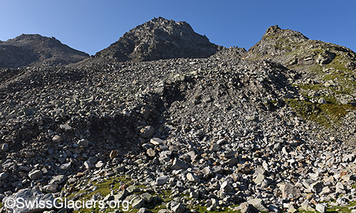 Block glacier at the foot of Bochtehorn (Binntal) from northeast.